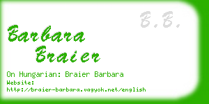 barbara braier business card